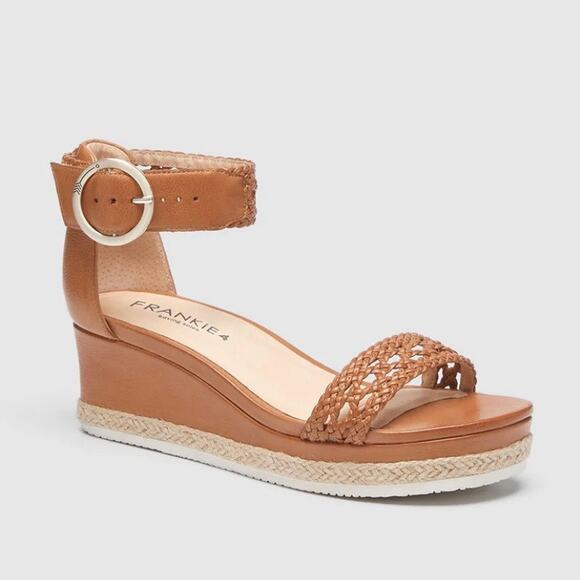 Frankie4 Australia FiFi Tan Espadrille Wedge Sandal Sole Hero™ Footbed Sz 7 $200 - Picture 4 of 15